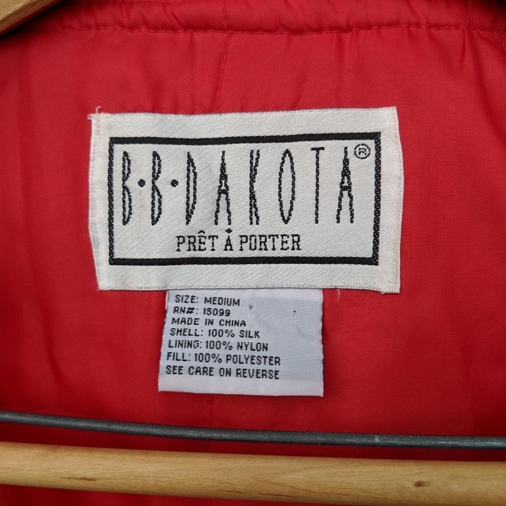 Red Silk Vintage bomber windbreaker jacket